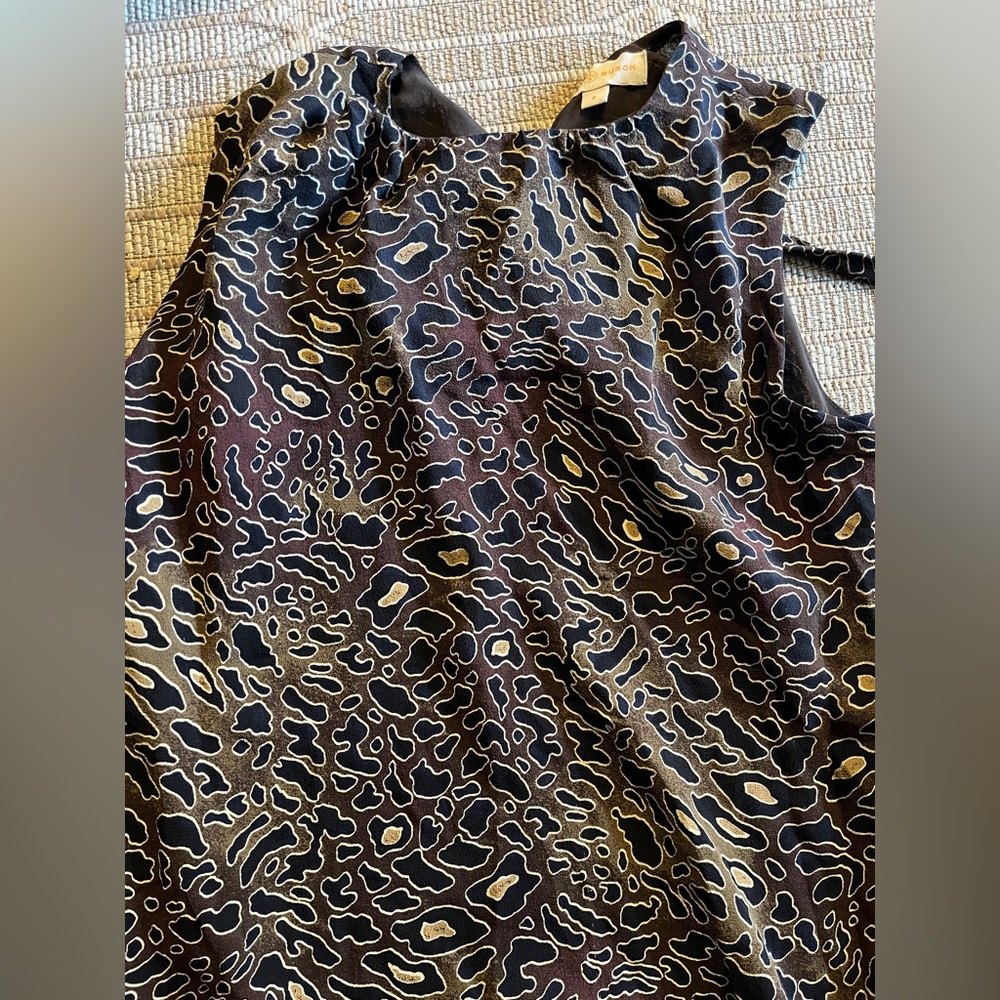 Tory Burch Leopard print silk shell blouse